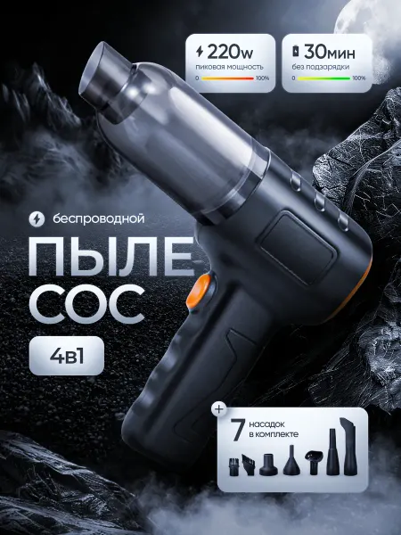 BelProud Автомобильный пылесос беспроводной мощный