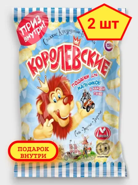 Матяш Кукурузные палочки c подарком КороЛЕВские,70 г*2 шт