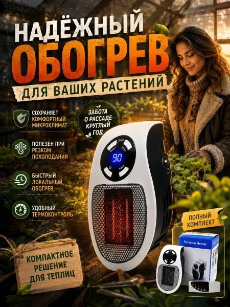 Обогреватель для теплиц и растений