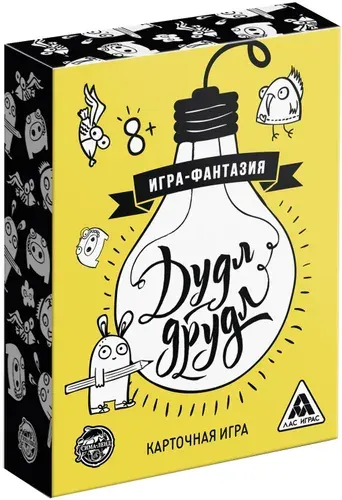 Настольная карточная игра "Дудл-друдл" на развитие воображения и фантазии, для всей семьи и компании, игровой набор из 70 карт, 8+