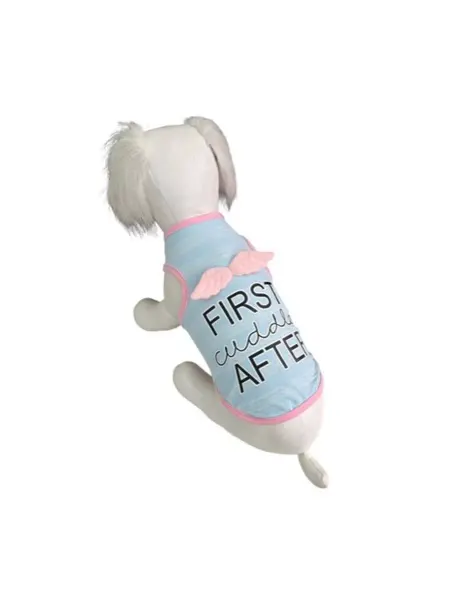 Pet Fashion Майка для собак Ангел цвет голубой, M, 27х36 см