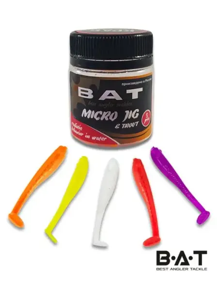 B.A.T. Cиликоновые приманки ВАТ BabyFish 32мм MIX, аромат Краб, 8шт