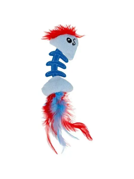 Petstages Play Fish Bone игрушка для кошек, голубая