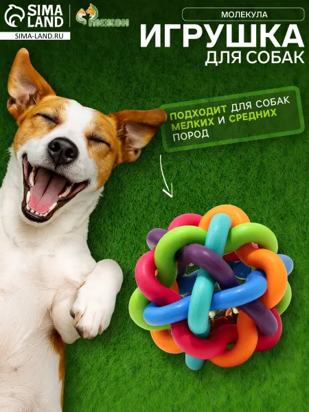 Пижон Игрушка мяч Молекула с бубенчиком для кошек и собак