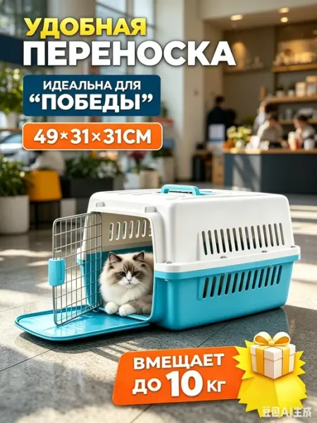 Прочная пластиковая переноска для всех видов мелких животных