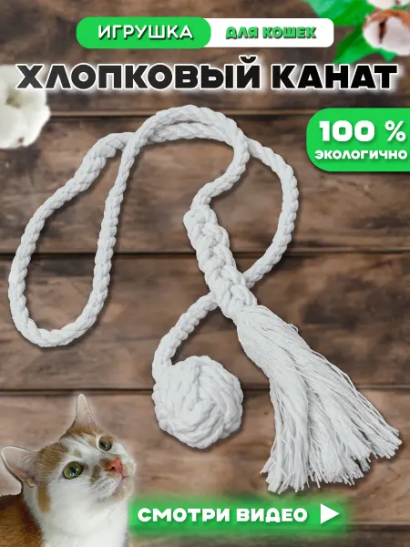 Игрушка для кошек Дразнилка мяч с кисточкой
