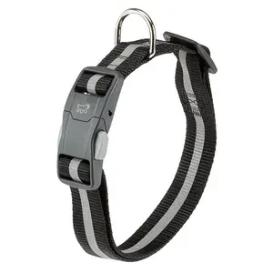 Ошейник Ferplast CLUB REFLEX C25/70 светоотражающий, с магнитной застёжкой, чёрный