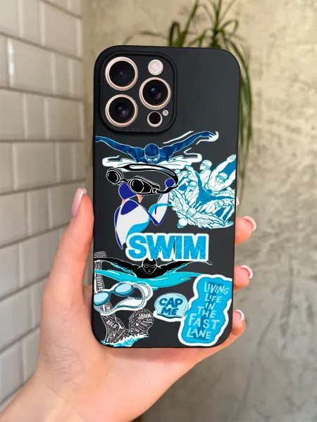 PBl store Чехол на IPhone 16 Pro Max с принтом Плавание