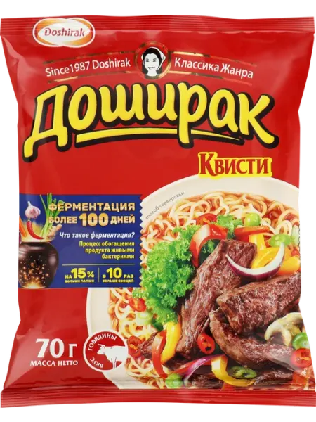 Лапша DOSHIRAK Квисти со вкусом говядины, 70г