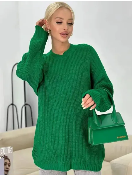 LISA CLOTHING Свитер оверсайз вязаный удлиненный