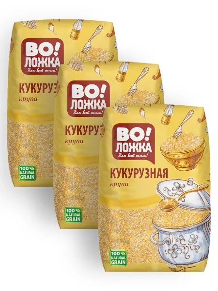 Воложка Крупа кукурузная 3шт по 700г
