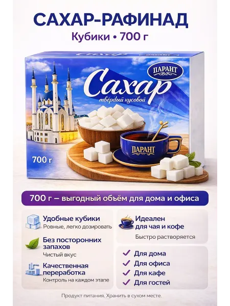 Паранг Сахар кусковой кубиками рафинад 700г