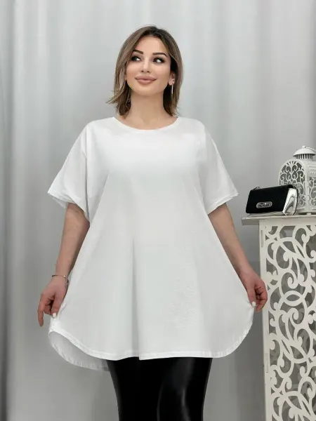 MINKY SHOP Футболка большие размеры однотонные