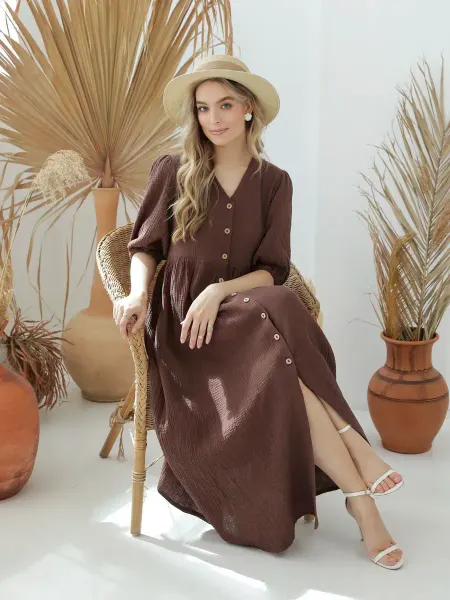 Zaikin_MIM Платье летнее из муслина длинное
