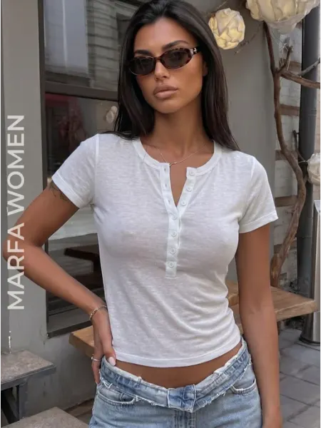 MARFAWOMEN Футболка летняя полупрозрачная легкая деворе