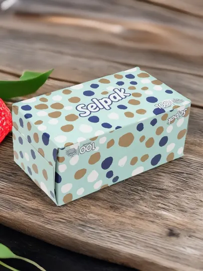 Бумажные салфетки Selpak, коробочные, 3 слоя, 100 шт
