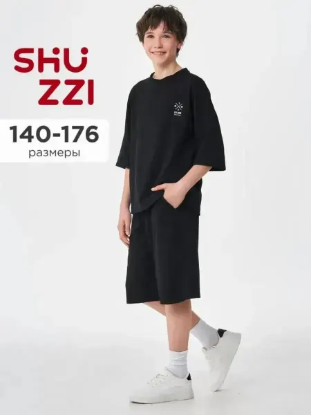 Shuzzi Летний костюм с футболкой и шортами на резинке