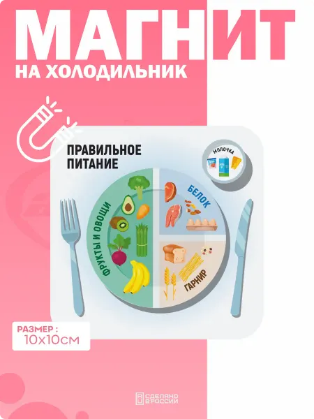 Амбициозные наклейки Магнит на холодильник правильное питание