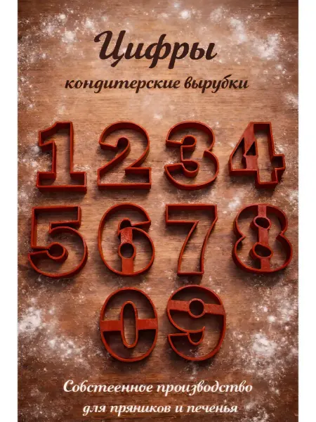 Форма для вырубки печенья и пряников "Цифры"