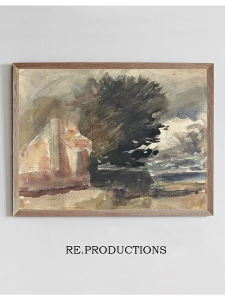 Re.productions Постер Cottage under a Tree - Hercules Brabazon Brabazon