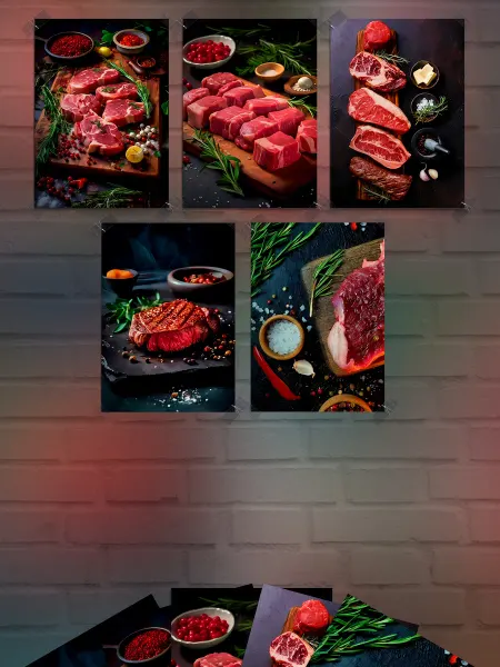 Frykt Набор постеров Еда Мясо (5 шт)