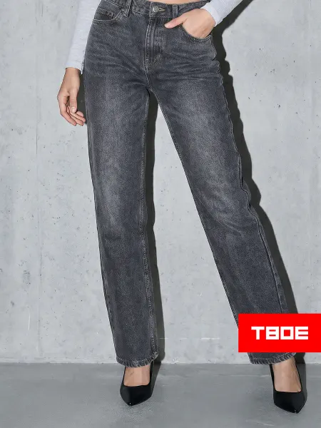 ТВОЕ Джинсы прямые с вареным эффектом