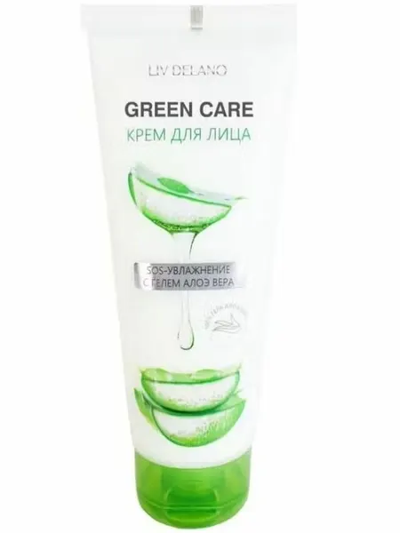 Liv Delano Крем для лица увлажняющий GREEN CARE SOS с гелем алоэ вера, 75 г