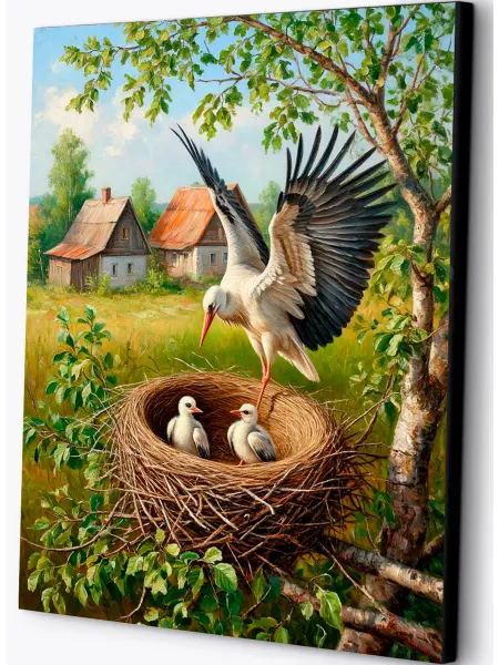000 Hobby Home Картина по номерам Аисты 40х50