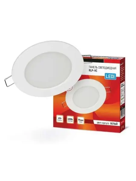 InHome Светильник светодиодный RLP VC 6Вт 230В 4000К (упак.4 шт)