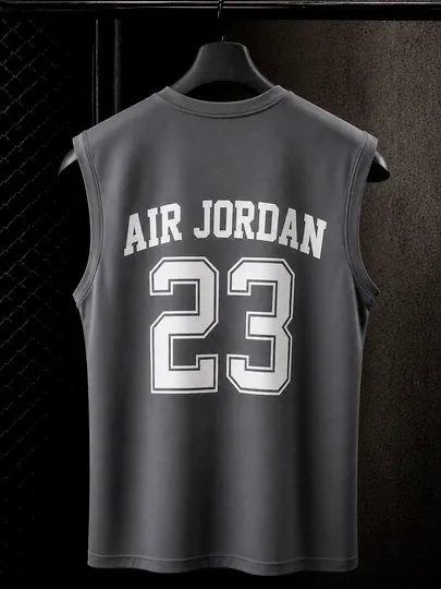 Мужская Футболка без рукавов Jordan с принтом для спорта и повседневной носки L-3XL