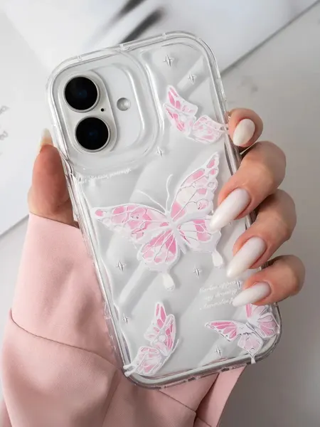 Чехол О'кейси, для iPhone 16, с принтом, легкий, эстетичный, розовый
