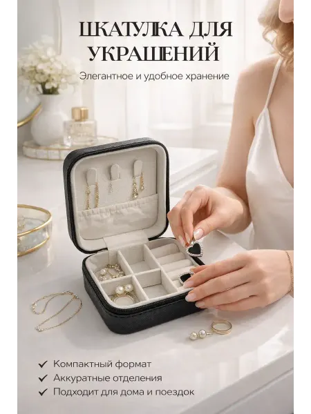 Аминат Шкатулка для украшений и бижутерии, подарок женщине