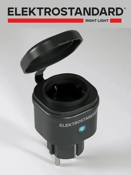 Умная розетка с мониторингом энергопотребления Elektrostandard 76103/00 черный IP44 Умный дом