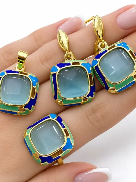 DIAMOND COLLECTION комплект серьги и кольцо