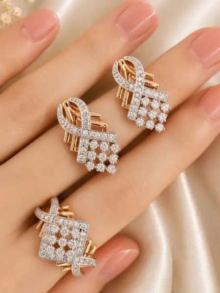 DIAMOND COLLECTION комплект — серьги и кольцо
