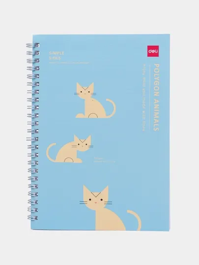 Блокнот спиральный A5-60 sheets, 70gsm ELA560 (Polygon animals)