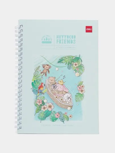 Блокнот спиральный A5-60 sheets,70gsm ELA560 (Heyyocoo friends)
