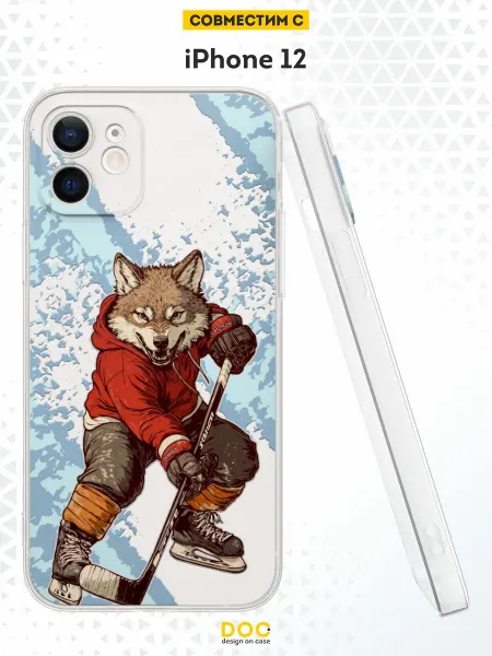 DesignOnCase Чехол на iPhone 12 с принтом волк