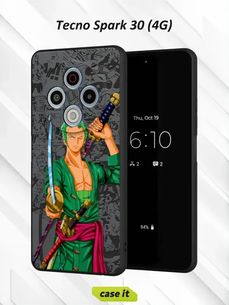 Case it Чехол на Tecno Spark 30 4Gс принтом Ророноа Зоро
