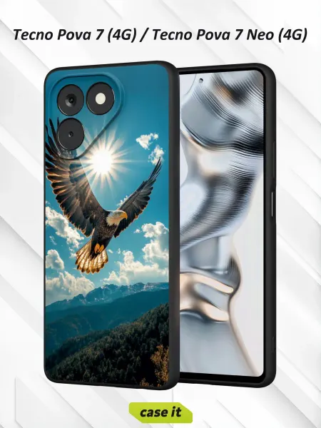 Case it Чехол на Tecno Pova 7 Neoс принтом Орёл