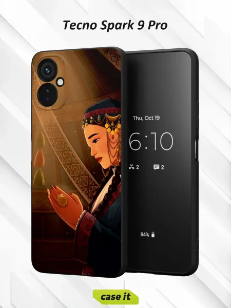 Case it Чехол на Tecno Spark 9 Proс принтом Девушка