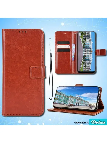 Fanoya Чехол-книжка Luxury для Samsung Galaxy M31, коричневый