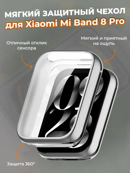 ГиперМол Защитный чехол-стекло для Xiaomi Mi Band 8 Pro
