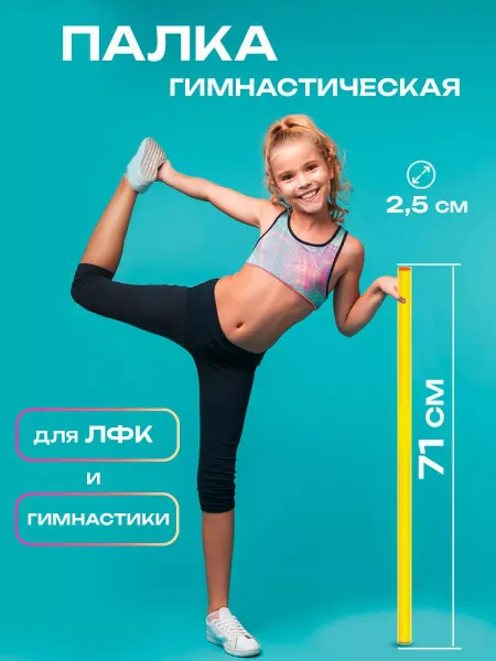 GreenPlast Палка гимнастическая Бодибар спортивная 71 см