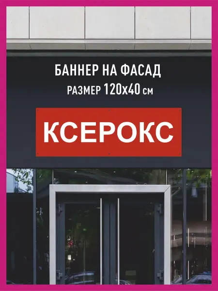 КОМБО Баннеры Баннер растяжка Ксерокс горизонтальный 120х40