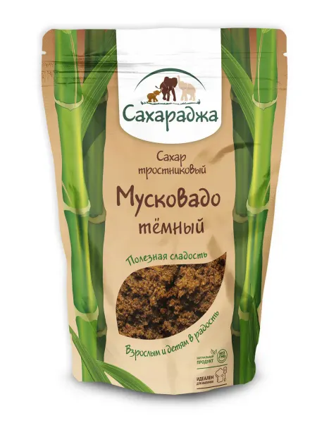 Сахараджа Сахар тростниковый Мусковадо темный 450 г