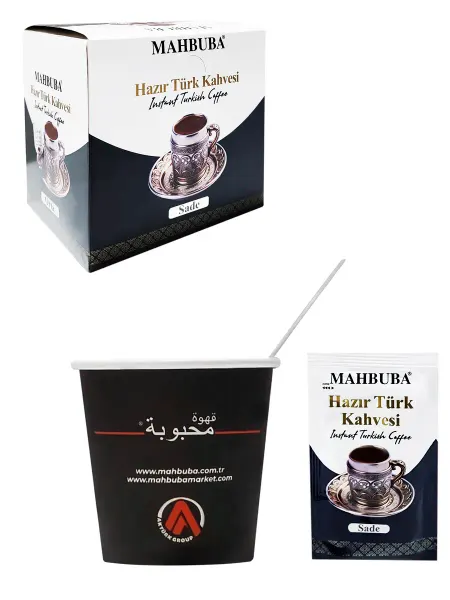 Mahbuba Растворимый кофе 2в1 в пакетиках+стаканчики, 12шт*6гр.(Sade)