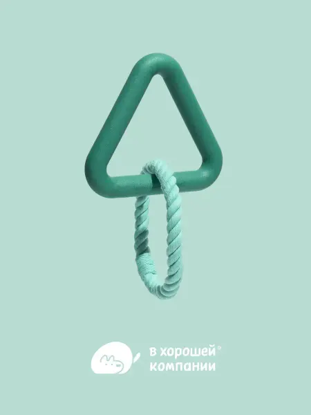 IN GOOD COMPANY Игрушка верёвка и резиновый треугольник для собак