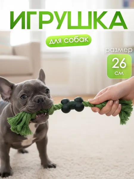 Родные хвостики Игрушка для собак канат перетяжка