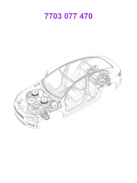 RENAULT 7703077470, Клипса